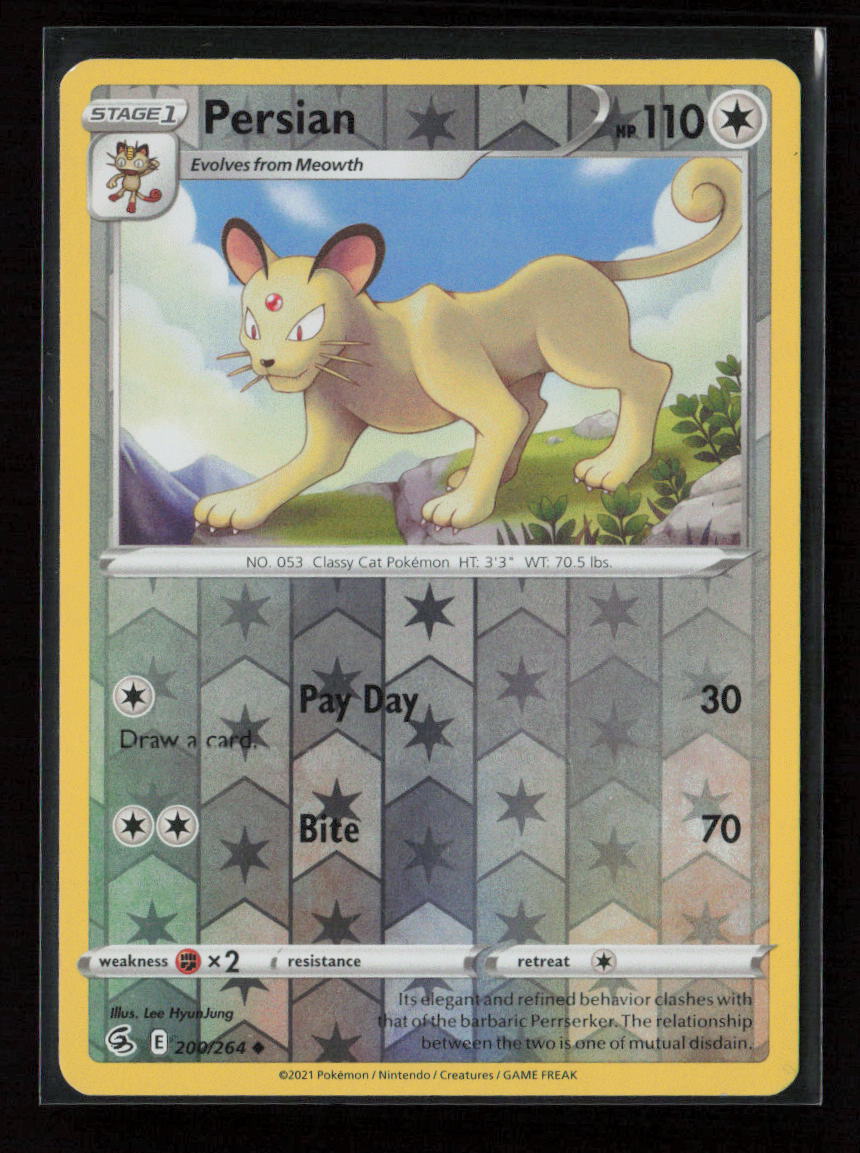 Persian Uncommon SWSH08: Fusion Strike 200/264 NM