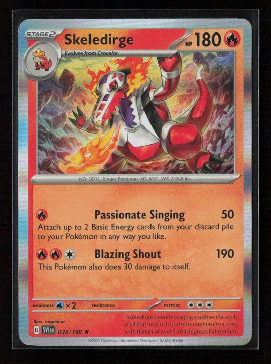 Skeledirge Rare SV01: Scarlet & Violet Base Set 038/198 NM - Kang's Collectibles
