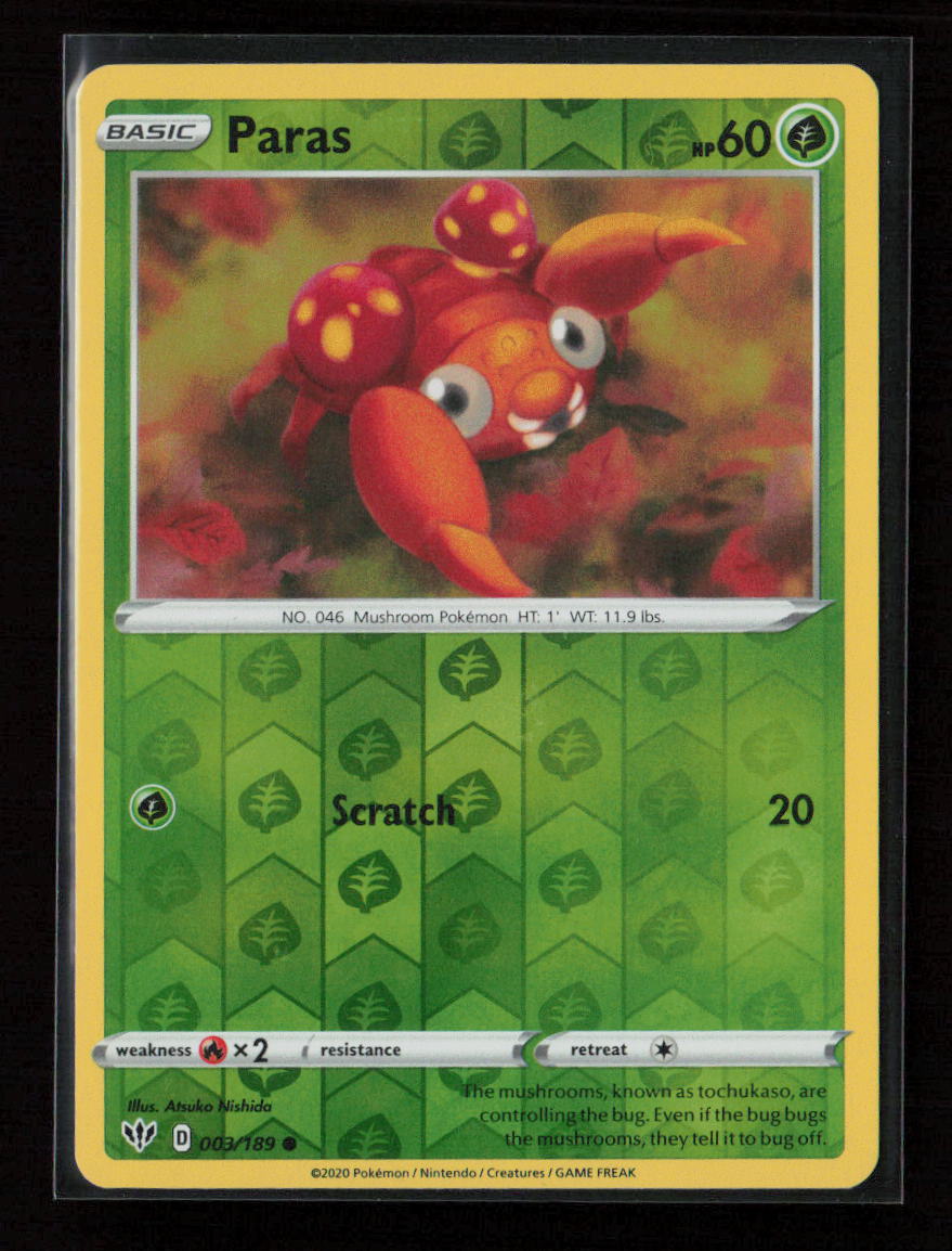 Paras Common SWSH03: Darkness Ablaze 003/189 NM