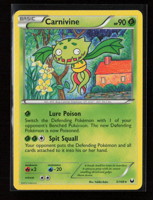 Carnivine Rare Dark Explorers 5/108 MP