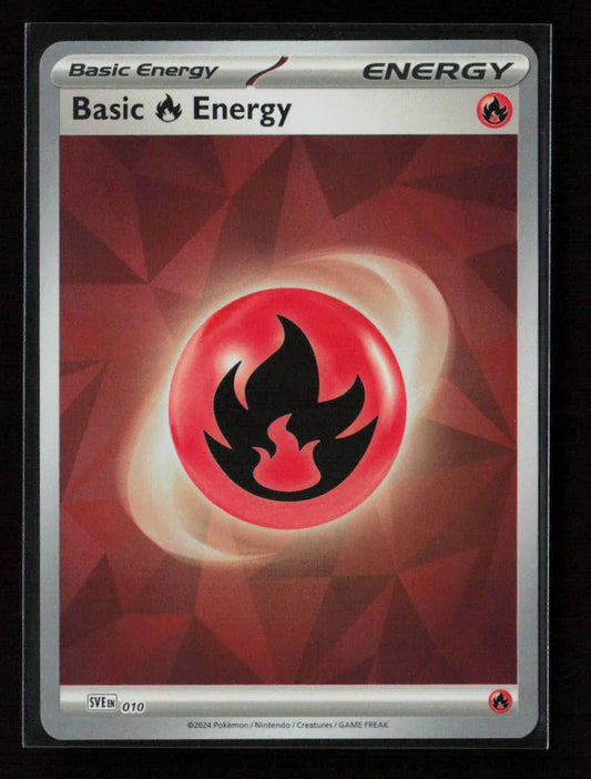 Basic Fire Energy (Cracked Ice Holo) Common SVE: Scarlet & Violet Energies 010 NM - Kang's Collectibles