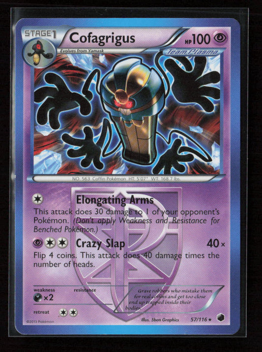 Cofagrigus (Team Plasma) (57) Rare Plasma Freeze 57/116 LP