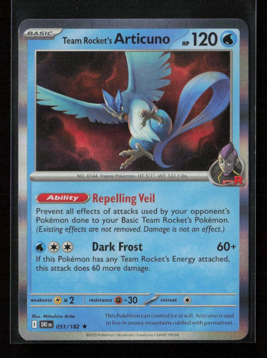 Team Rocket's Articuno Rare SV10: Destined Rivals 051/182 NM - Kang's Collectibles