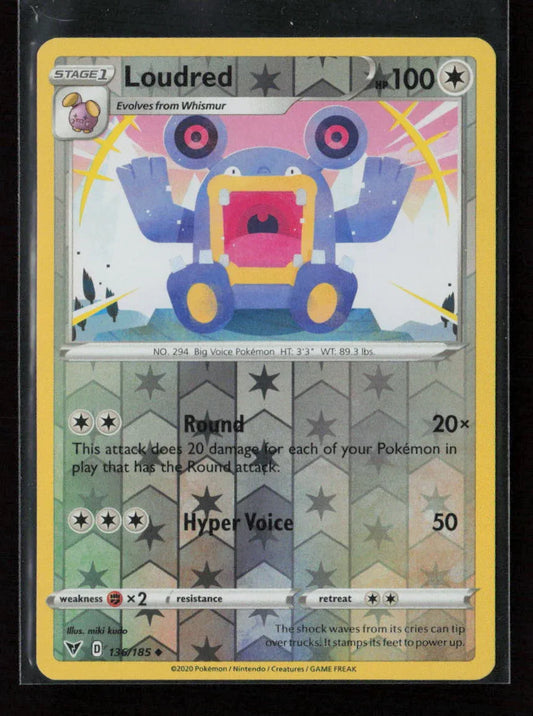 Loudred Uncommon SWSH04: Vivid Voltage 136/185 LP - Kang's Collectibles