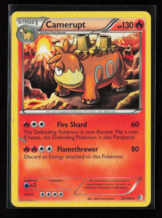 Camerupt Rare Boundaries Crossed 22/149 LP - Kang's Collectibles