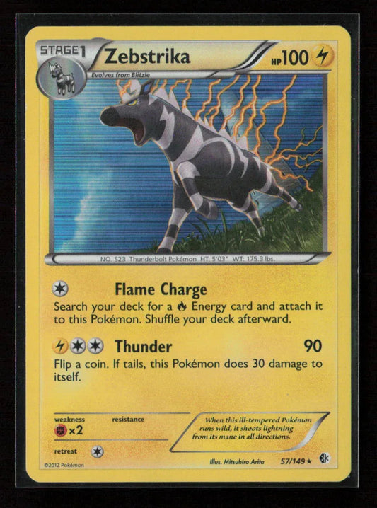 Zebstrika Holo Rare Boundaries Crossed 57/149 LP - Kang's Collectibles