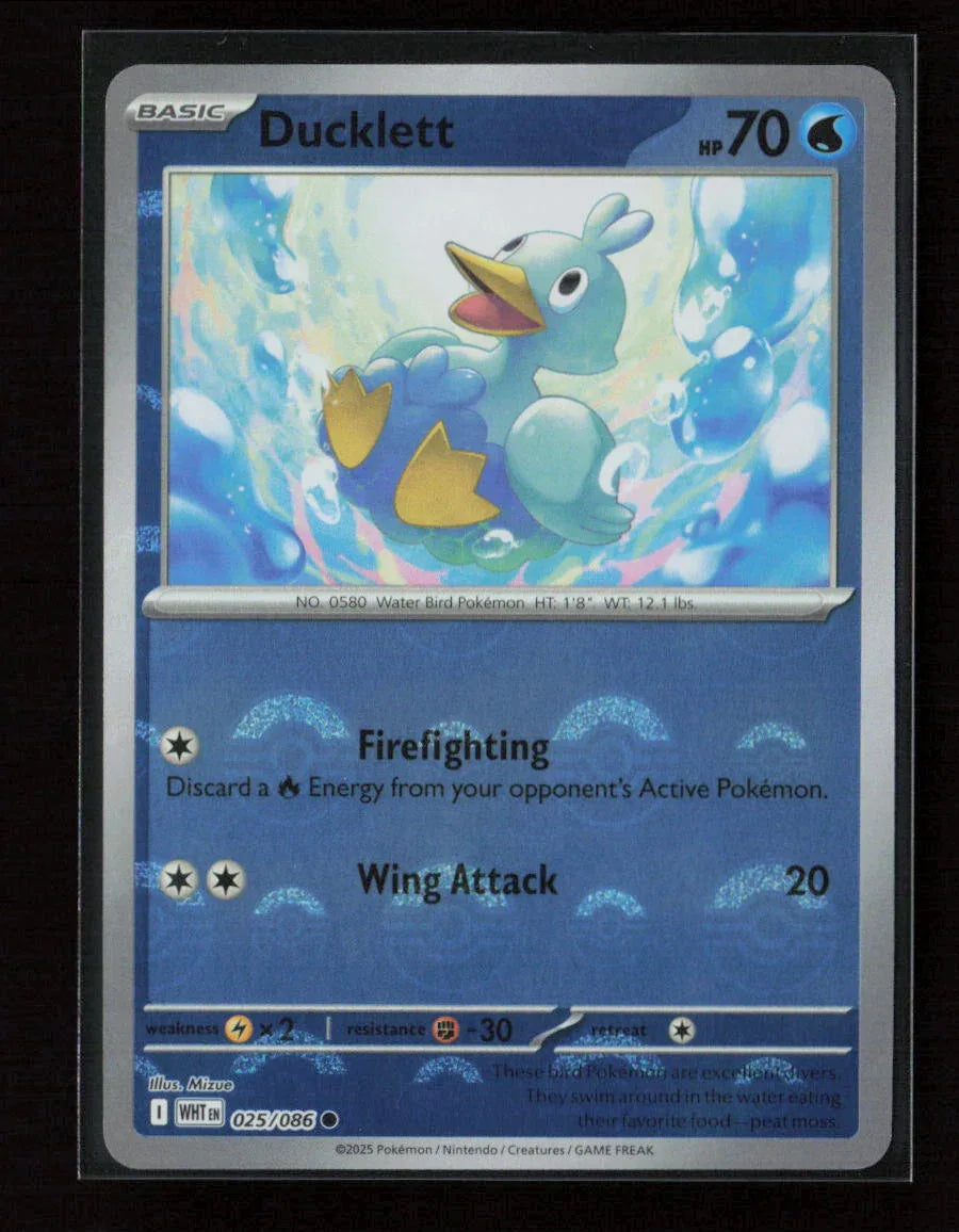 Ducklett Common SV: White Flare 025/086 NM - Kang's Collectibles