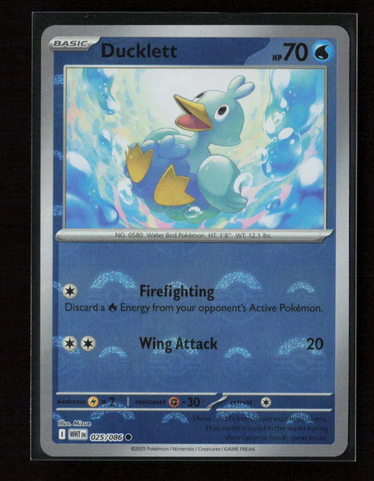 Ducklett Common SV: White Flare 025/086 NM - Kang's Collectibles
