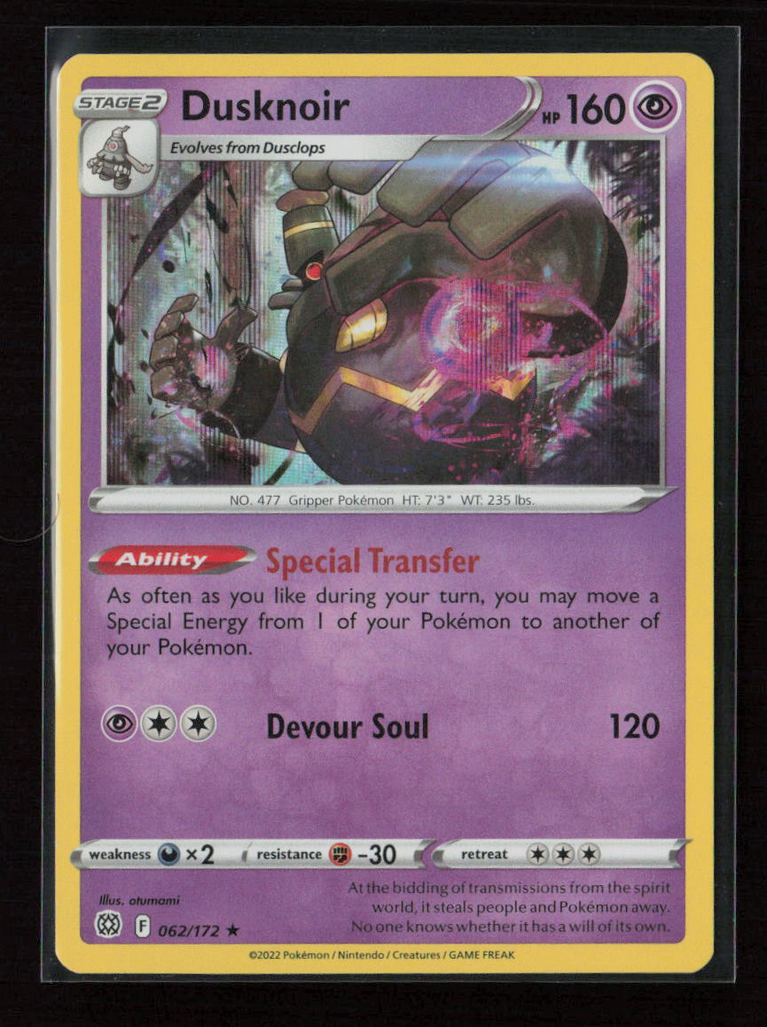 Dusknoir Holo Rare SWSH09: Brilliant Stars 062/172 NM