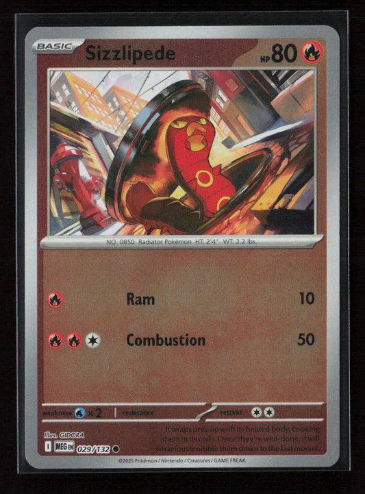Sizzlipede Common ME01: Mega Evolution 029/132 NM - Kang's Collectibles