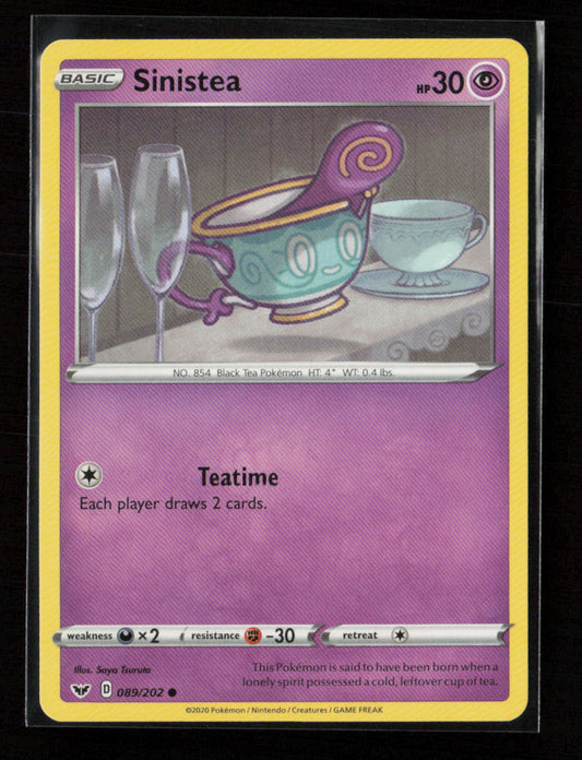 Sinistea Common SWSH01: Sword & Shield Base Set 089/202 NM