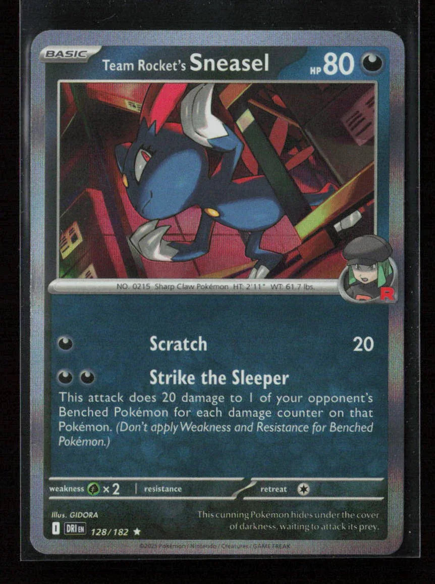 Team Rocket's Sneasel Rare SV10: Destined Rivals 128/182 NM - Kang's Collectibles