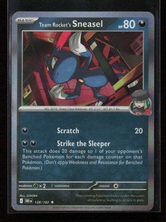 Team Rocket's Sneasel Rare SV10: Destined Rivals 128/182 NM - Kang's Collectibles