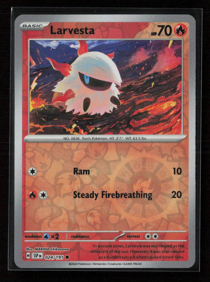 Larvesta - Common SV08: Surging Sparks 024/191 NM - Kang's Collectibles