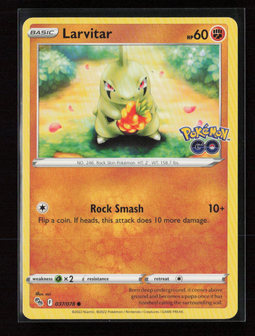 Larvitar Common Pokemon GO 037/078 NM