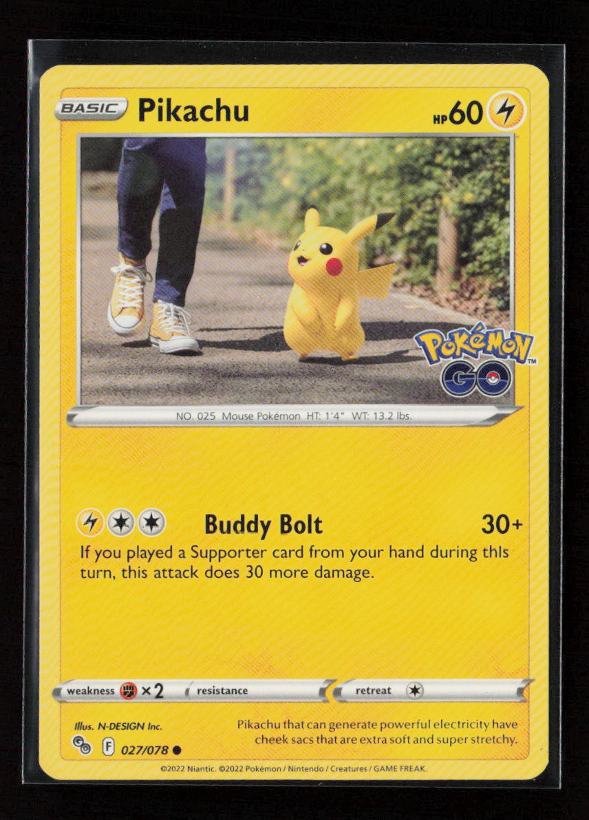Pikachu (27) Common Pokemon GO 027/078 LP