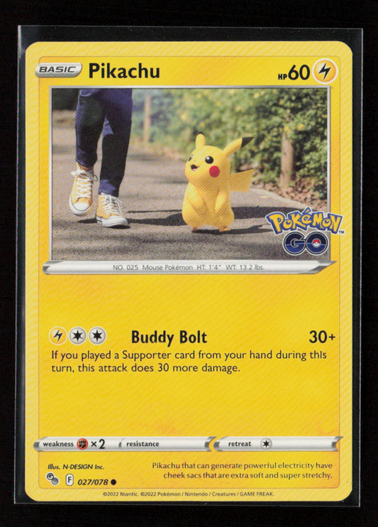 Pikachu (27) Common Pokemon GO 027/078 LP