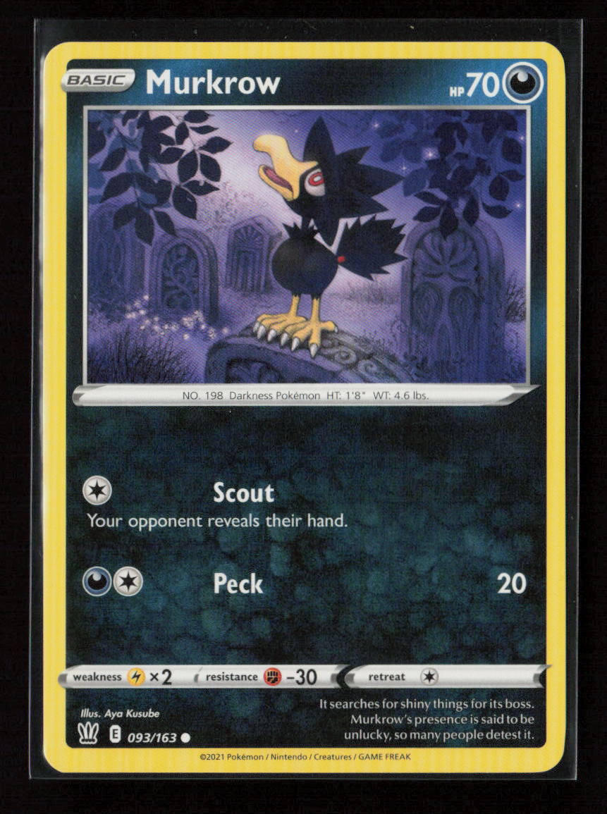 Murkrow Common SWSH05: Battle Styles 093/163 LP