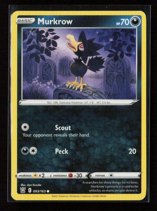 Murkrow Common SWSH05: Battle Styles 093/163 LP