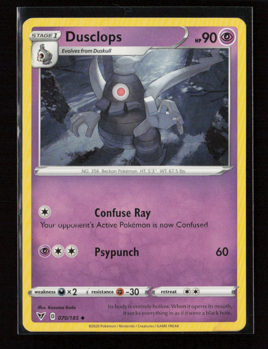 Dusclops Uncommon SWSH04: Vivid Voltage 070/185 LP