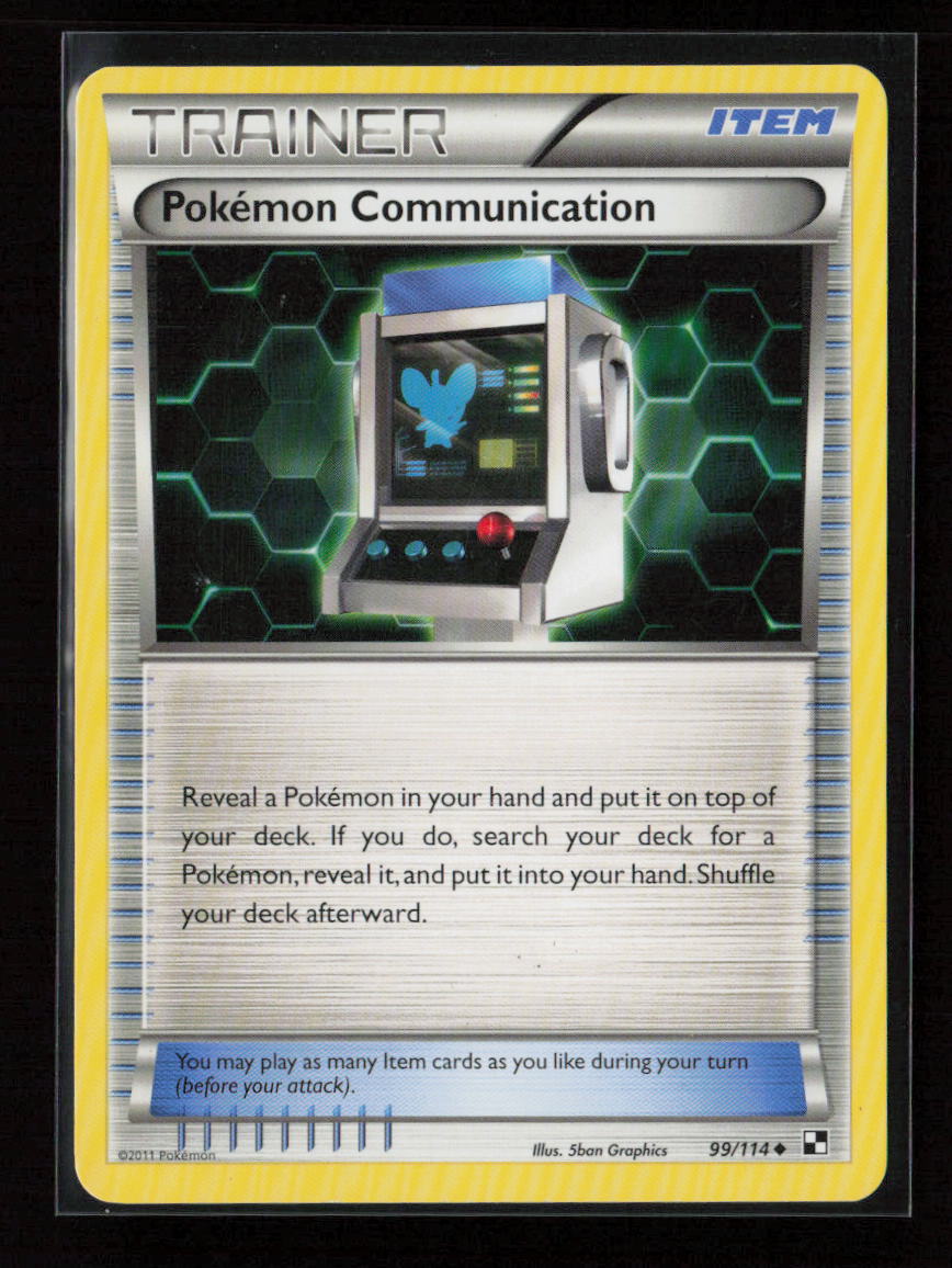 Pokemon Communication Uncommon Black and White 99/114 MP