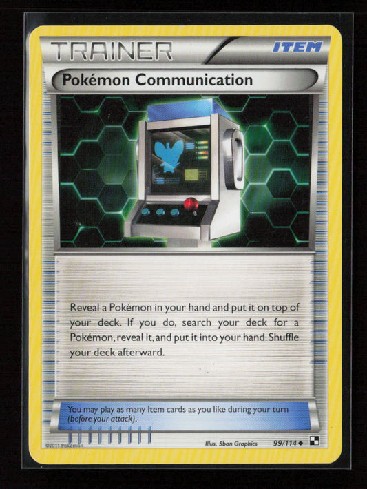 Pokemon Communication Uncommon Black and White 99/114 MP