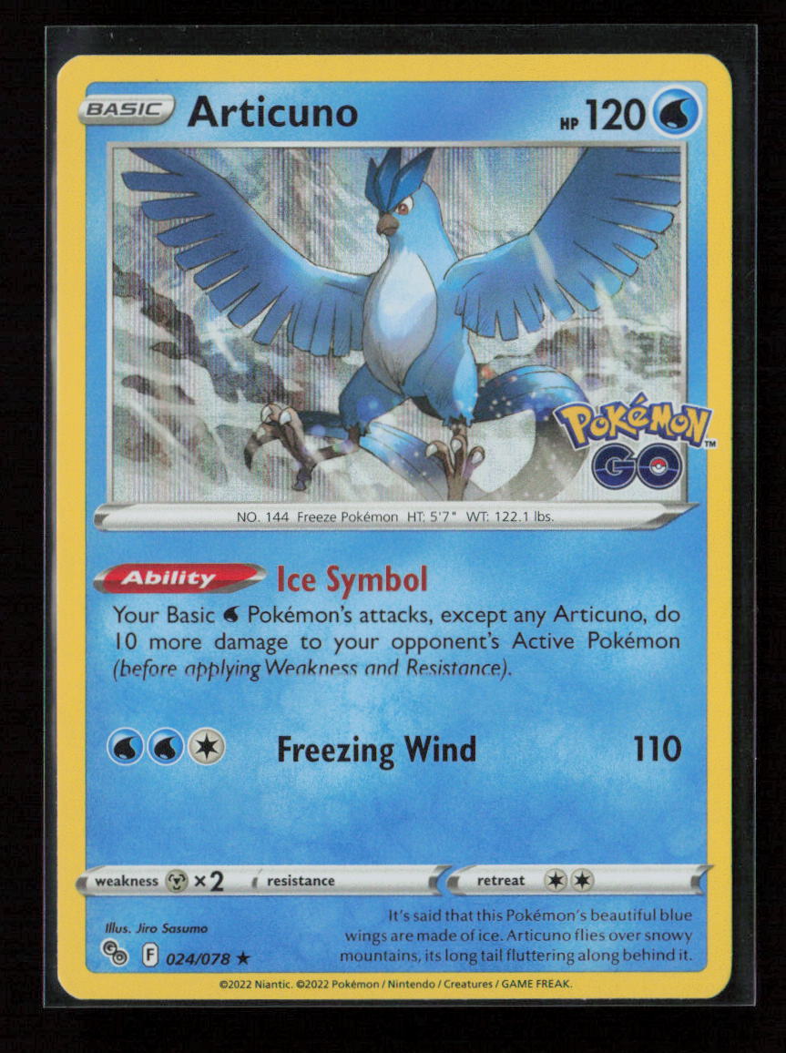 Articuno Holo Rare Pokemon GO 024/078 NM