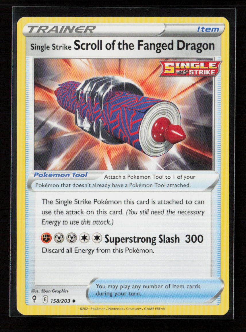 Single Strike Scroll of the Fanged Dragon Uncommon SWSH07: Evolving Skies 158/203 LP