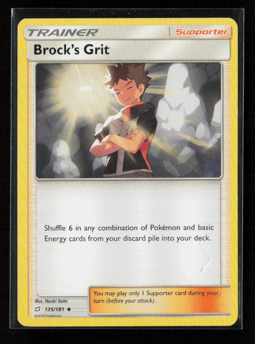 Brock's Grit Uncommon SM - Team Up 135/181 LP - Kang's Collectibles