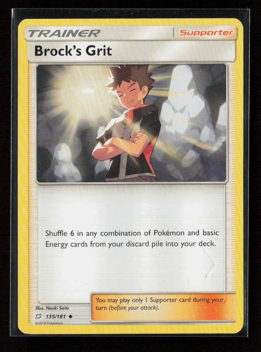 Brock's Grit Uncommon SM - Team Up 135/181 LP - Kang's Collectibles