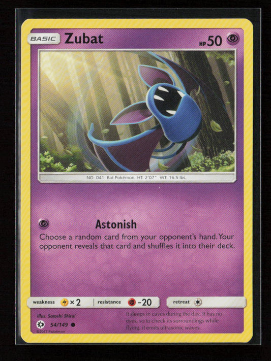 Zubat Common SM Base Set 54/149 LP