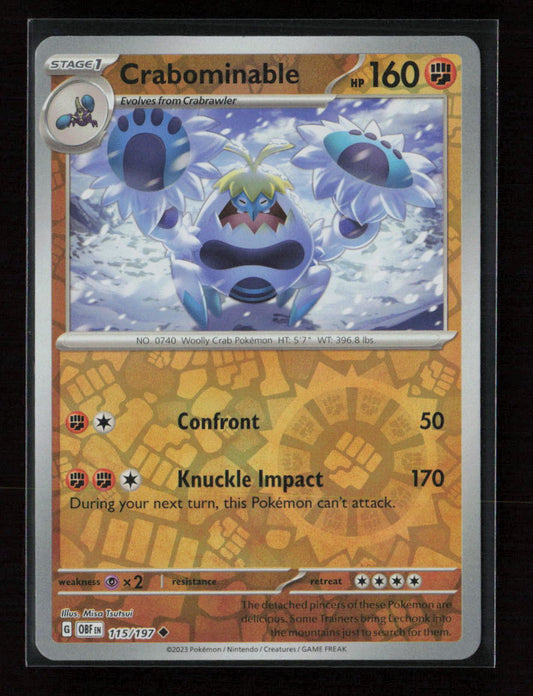 Crabominable Uncommon SV03: Obsidian Flames 115/197 NM