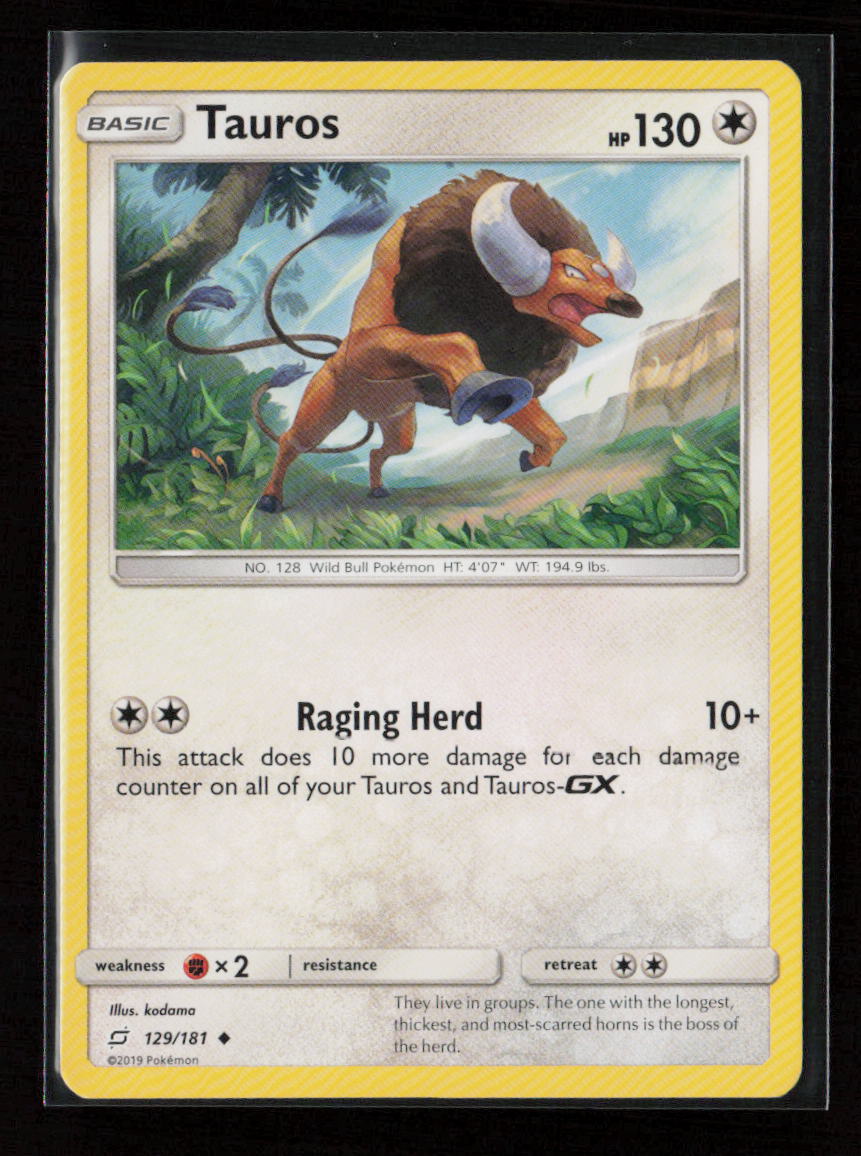 Tauros Uncommon SM - Team Up 129/181 LP