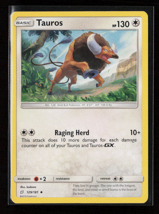 Tauros Uncommon SM - Team Up 129/181 LP
