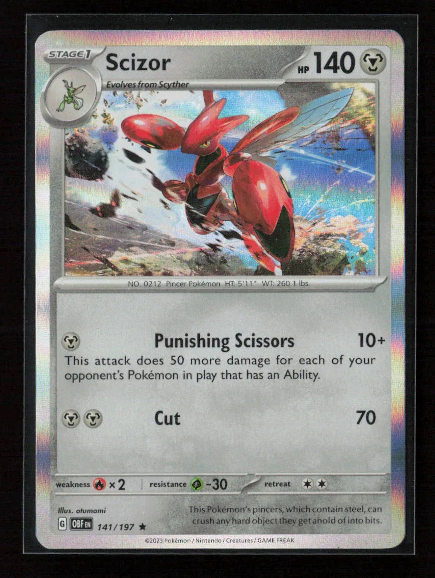 Scizor Rare SV03: Obsidian Flames 141/197 NM - Kang's Collectibles