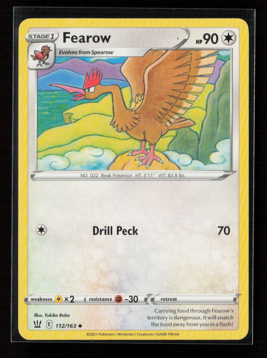 Fearow Uncommon SWSH05: Battle Styles 112/163 LP