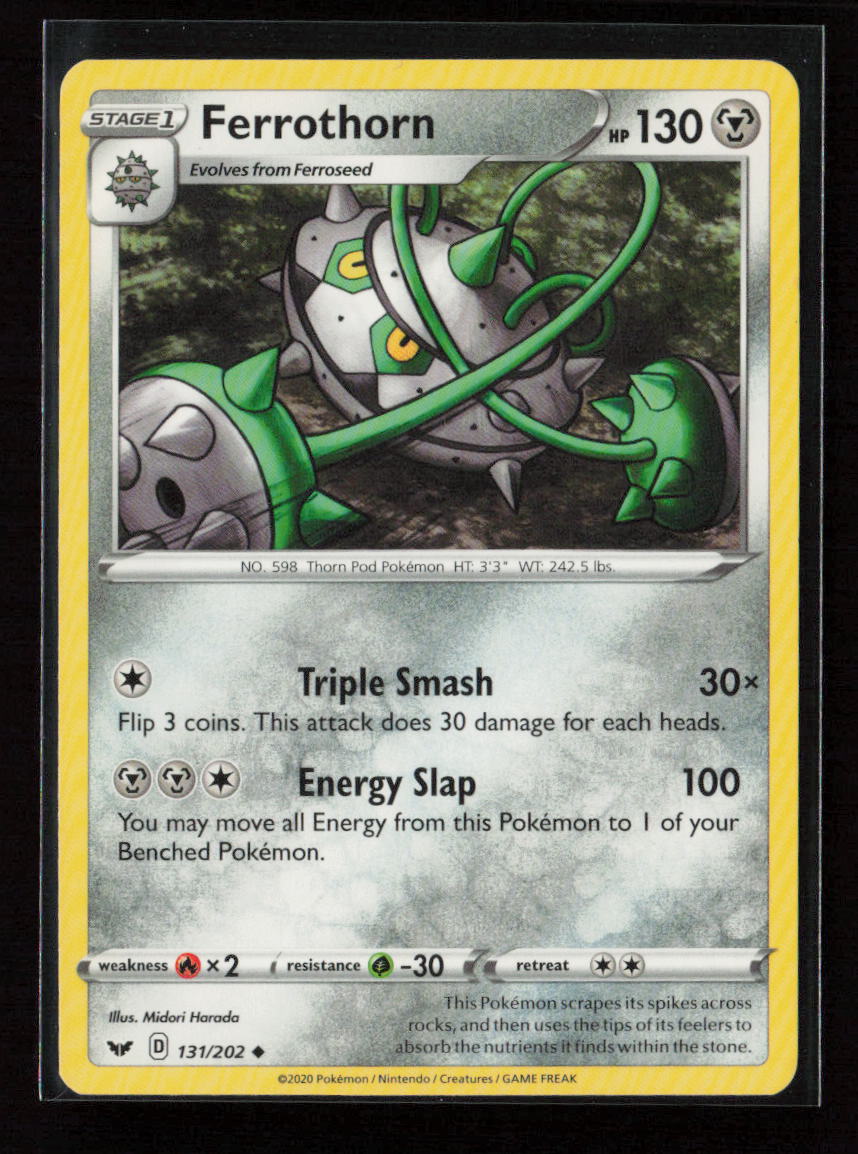 Ferrothorn Uncommon SWSH01: Sword & Shield Base Set 131/202 LP