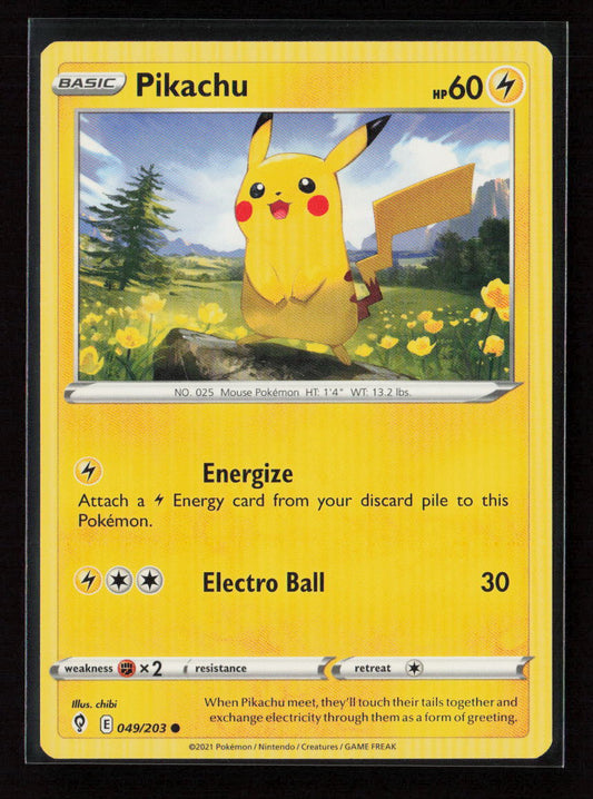 Pikachu Common SWSH07: Evolving Skies 049/203 LP