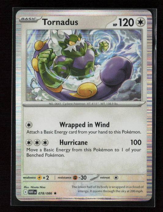 Tornadus Rare SV: White Flare 078/086 NM - Kang's Collectibles