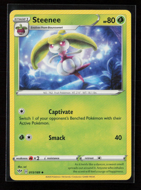 Steenee Uncommon SWSH03: Darkness Ablaze 015/189 NM