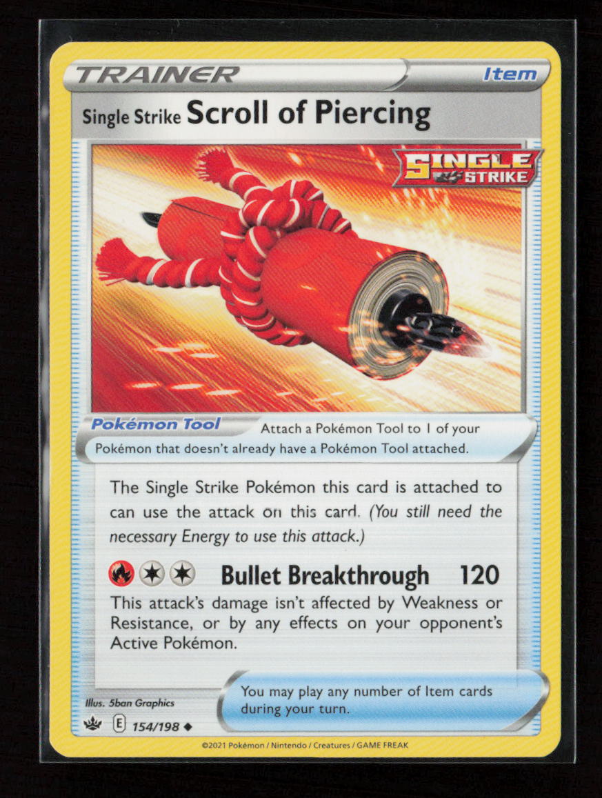 Single Strike Scroll of Piercing Uncommon SWSH06: Chilling Reign 154/198 LP