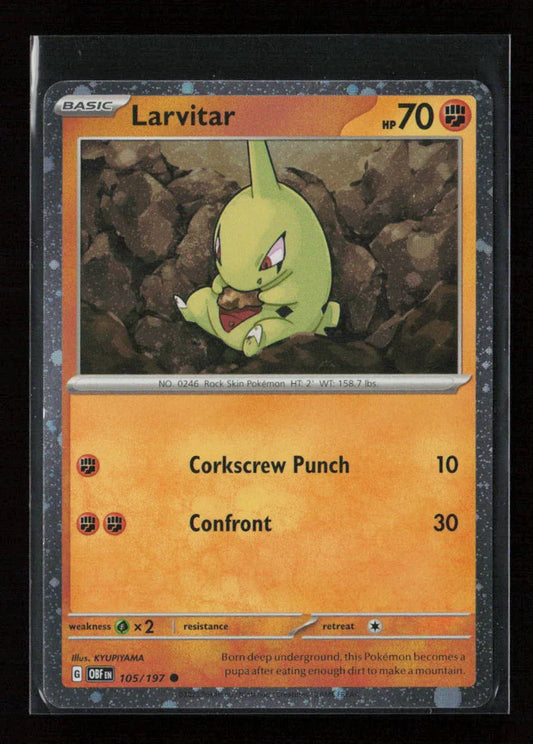 Larvitar - (Cosmos Holo) Common Miscellaneous Cards & Products 105/197 NM - Kang's Collectibles