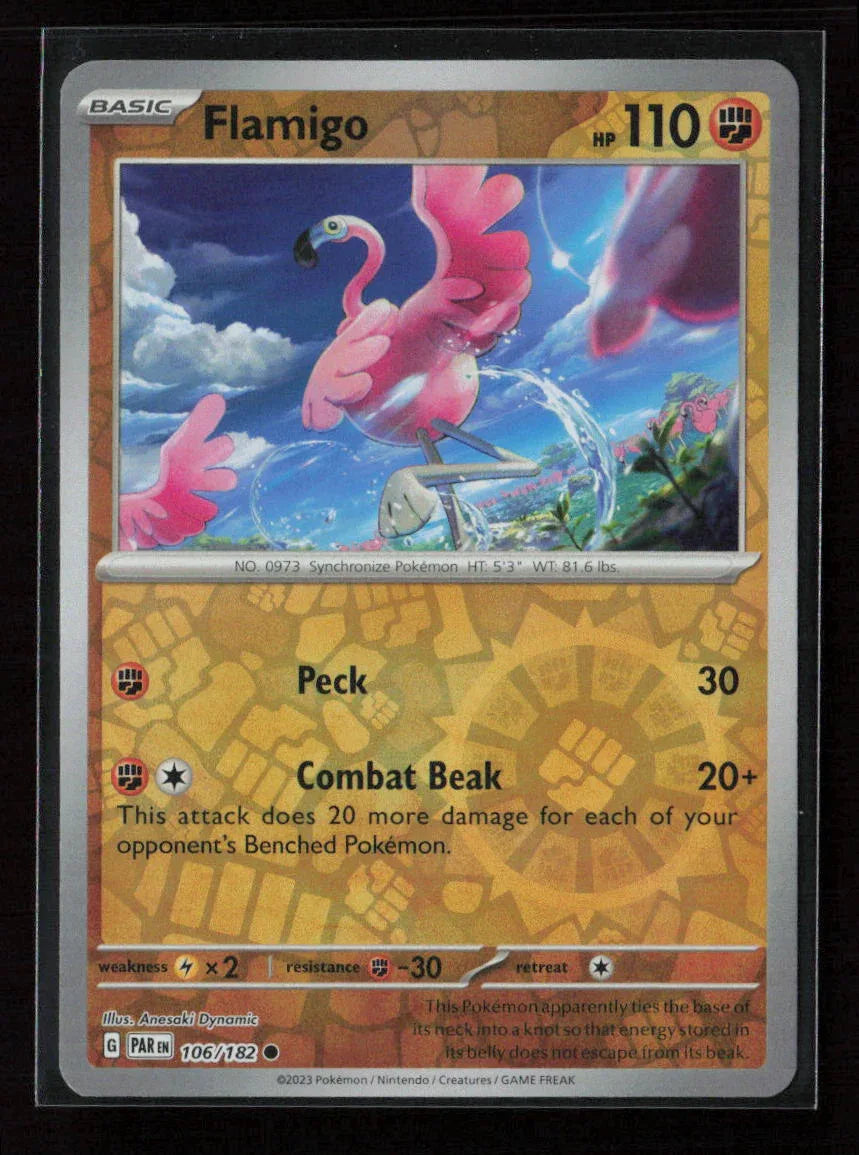 Flamigo Common SV04: Paradox Rift 106/182 NM - Kang's Collectibles