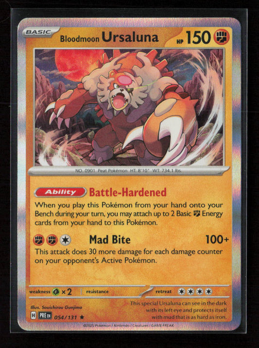 Bloodmoon Ursaluna Rare SV: Prismatic Evolutions 054/131 NM