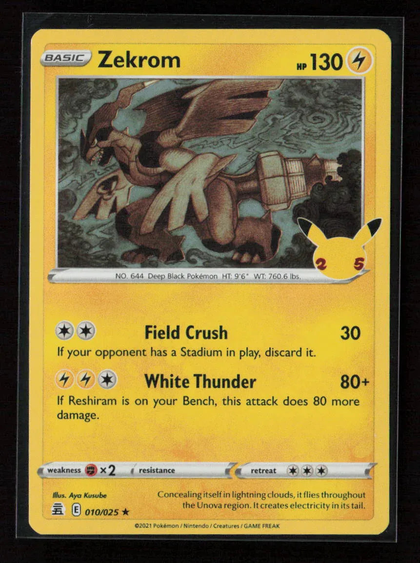 Zekrom Holo Rare Celebrations 010/025 NM - Kang's Collectibles