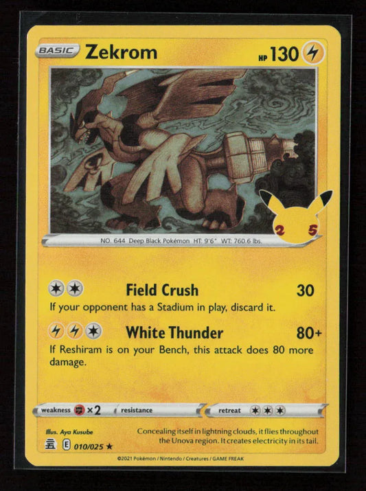 Zekrom Holo Rare Celebrations 010/025 NM - Kang's Collectibles