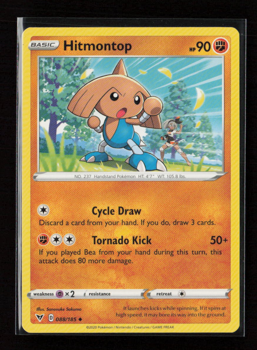 Hitmontop Uncommon SWSH04: Vivid Voltage 088/185 LP