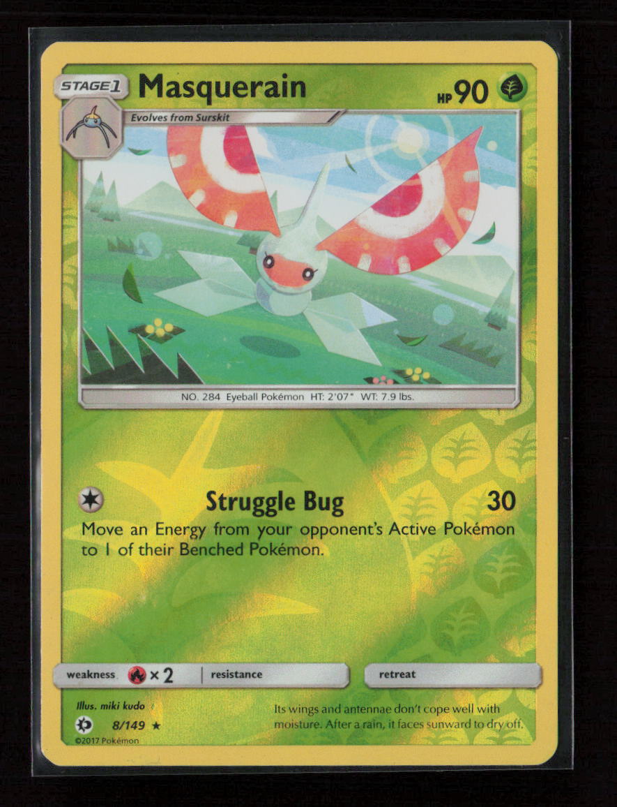 Masquerain Rare SM Base Set 8/149 LP