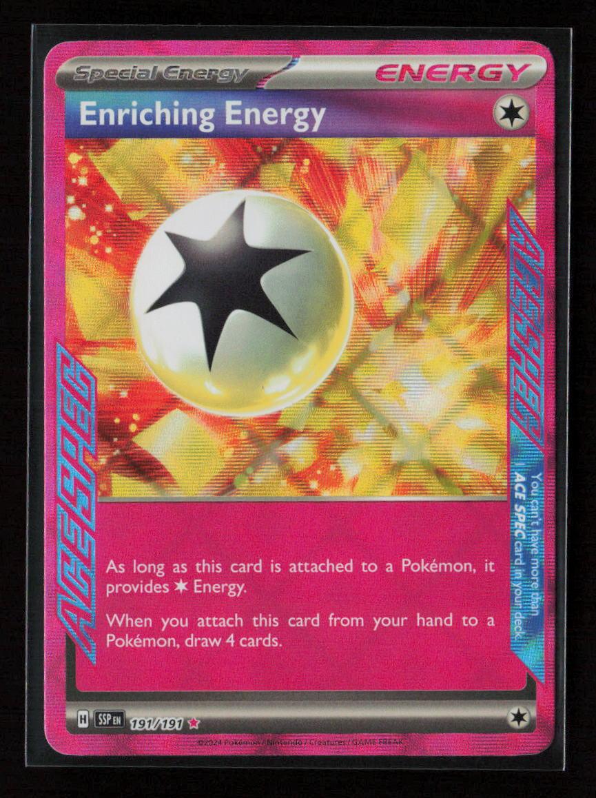 Enriching Energy ACE SPEC Rare SV08: Surging Sparks 191/191 NM - Kang's Collectibles