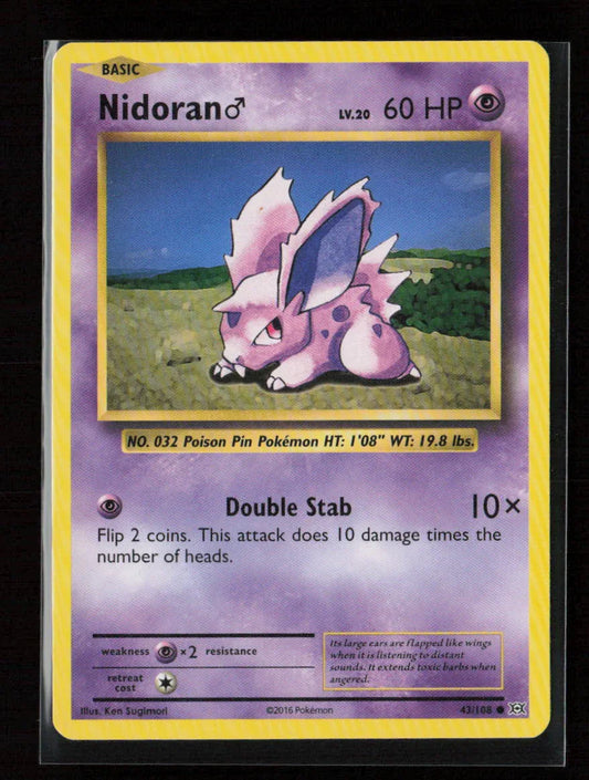 Nidoran M Common XY - Evolutions 43/108 LP - Kang's Collectibles